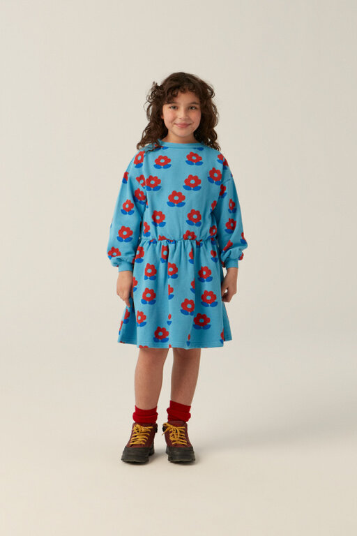 The Campamento big flowers dress // blue