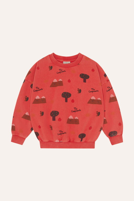 The Campamento mountains sweatshirt // red