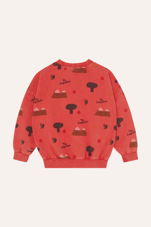 The Campamento mountains sweatshirt // red