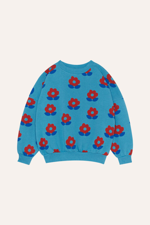 The Campamento big flowers sweatshirt // blue