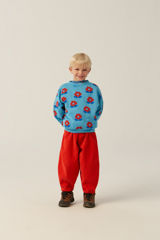 The Campamento big flowers sweatshirt // blue