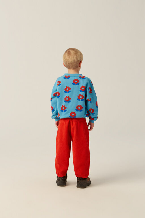 The Campamento big flowers sweatshirt // blue
