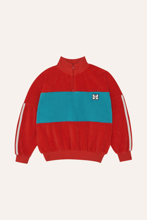 The Campamento contrast sweatshirt // red
