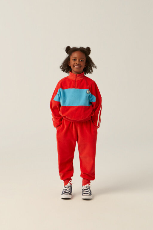The Campamento contrast sweatshirt // red