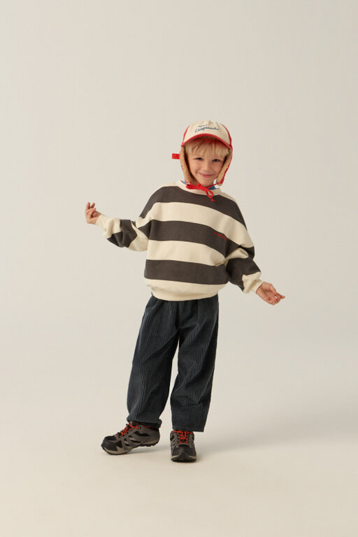 The Campamento stripes sweatshirt // grey