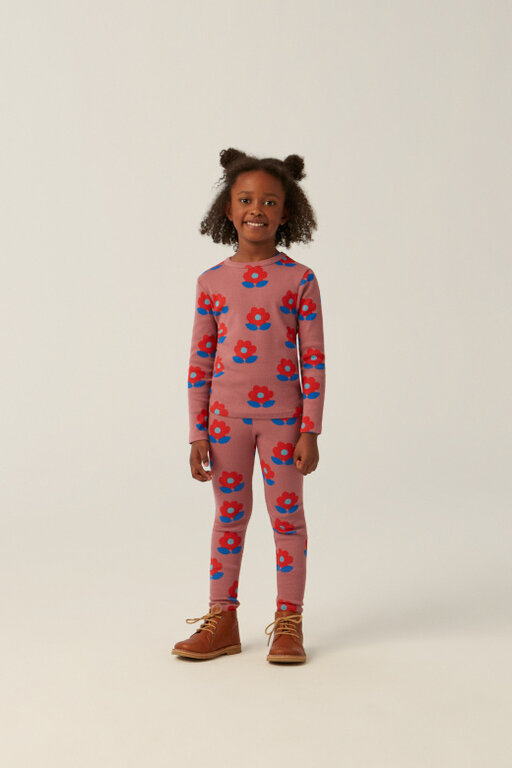 The Campamento big flowers leggings // purple