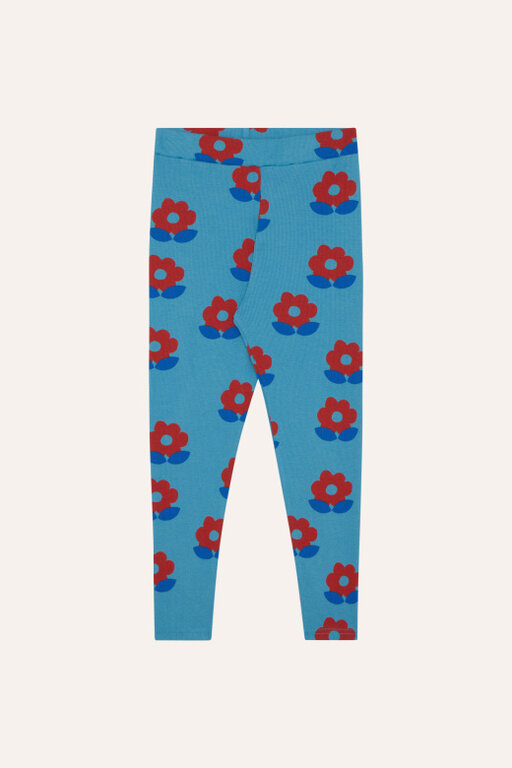 The Campamento big flowers leggings // blue