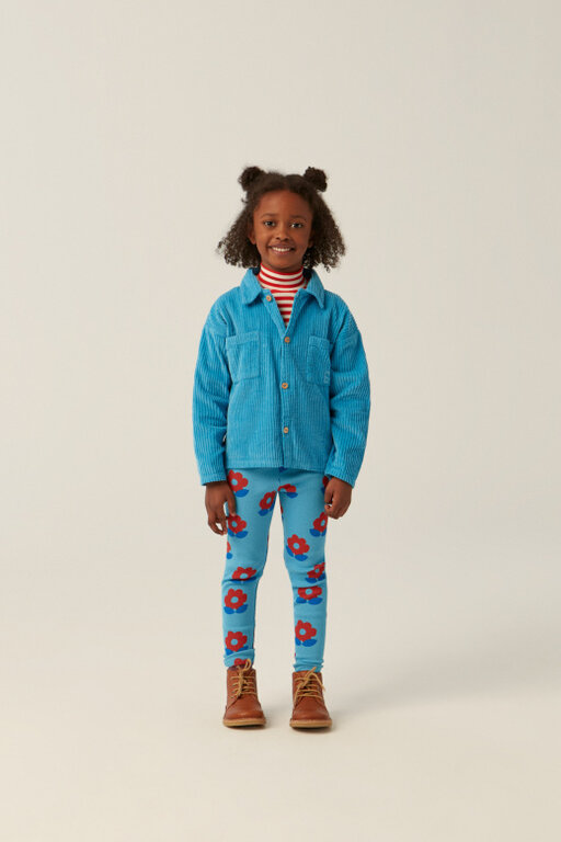 The Campamento big flowers leggings // blue