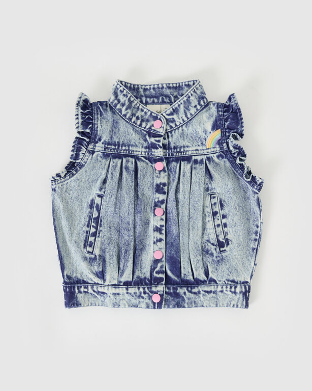 Goldie & Ace elodie ebroidered // denim vest