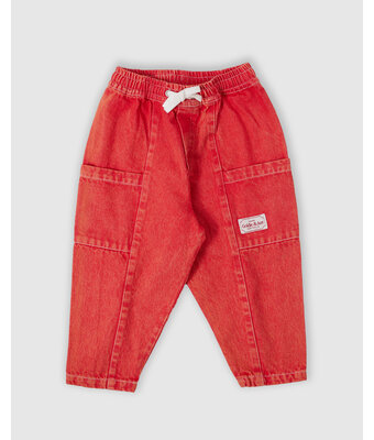 kit denim pocket pant // apple red