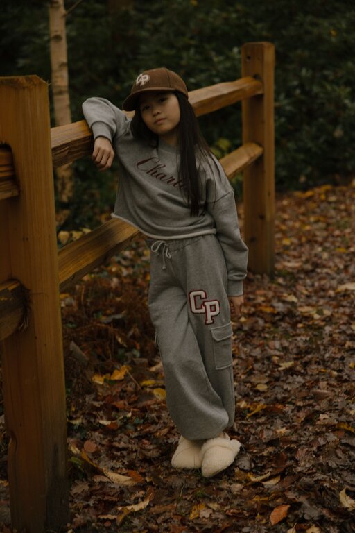 Charlie Petite josephine cargo pants // grey melange