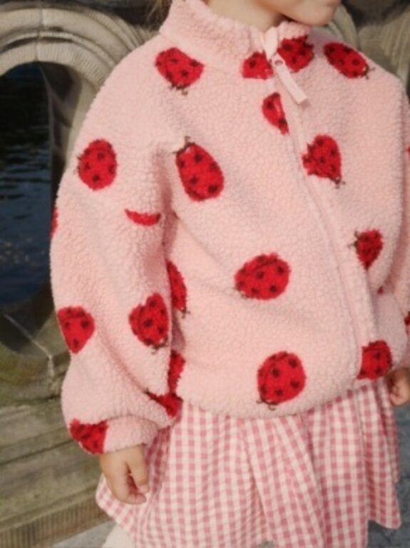 Konges Slojd jody teddy jacket // ladybug pink