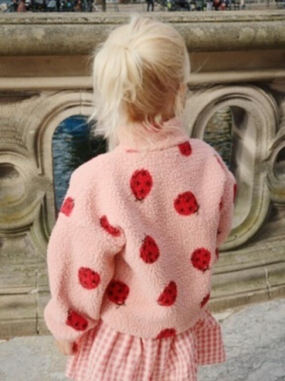 Konges Slojd jody teddy jacket // ladybug pink