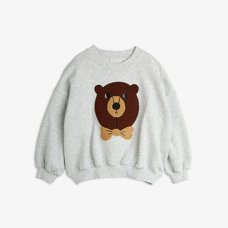 Mini Rodini bear chenille sweatshirt // grey