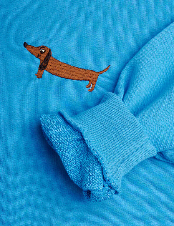 Mini Rodini dog emb sweatshirt // blue