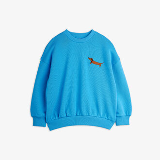 Mini Rodini dog emb sweatshirt // blue