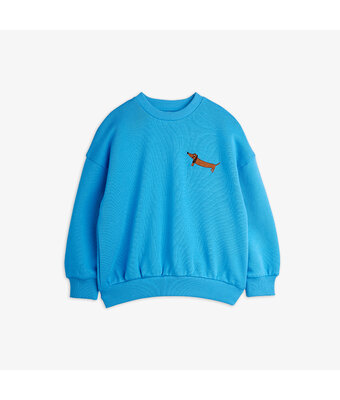 dog emb sweatshirt // blue