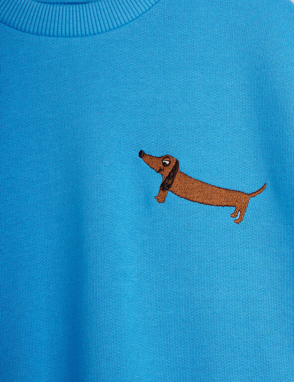 Mini Rodini dog emb sweatshirt // blue