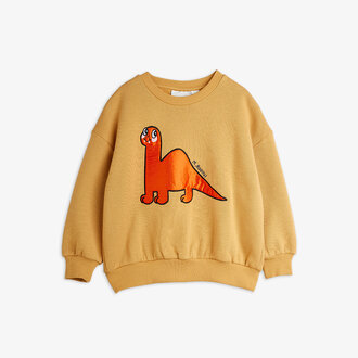 Mini Rodini dino application red sweatshirt // mustard