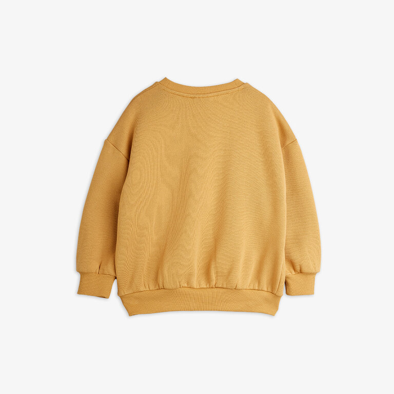 Mini Rodini dino application red sweatshirt // mustard