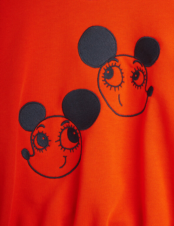 Mini Rodini ritzratz emb sweatshirt // red