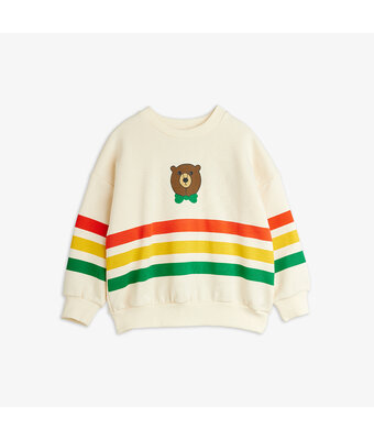 bear stripe sweatshirt // light