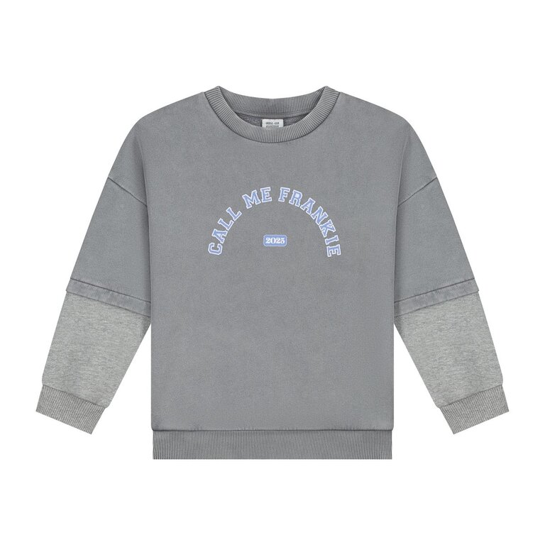 Call me Frankie block sweater // grey