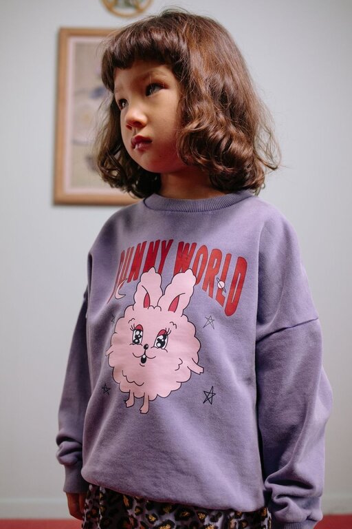 Call me Frankie bunny world sweater // purple
