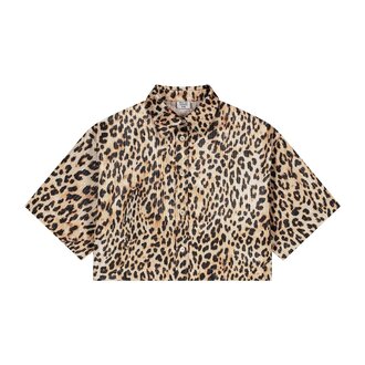 Call me Frankie leopard blouse // beige