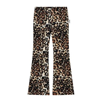 Call me Frankie leopard flare pants // beige