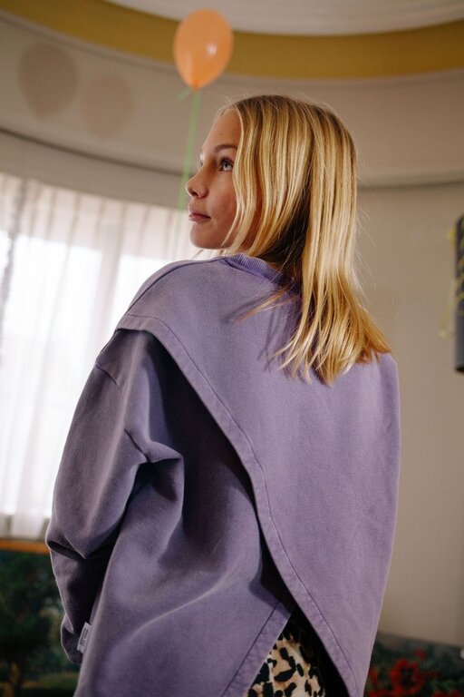 Call me Frankie fluffy dog sweater // purple