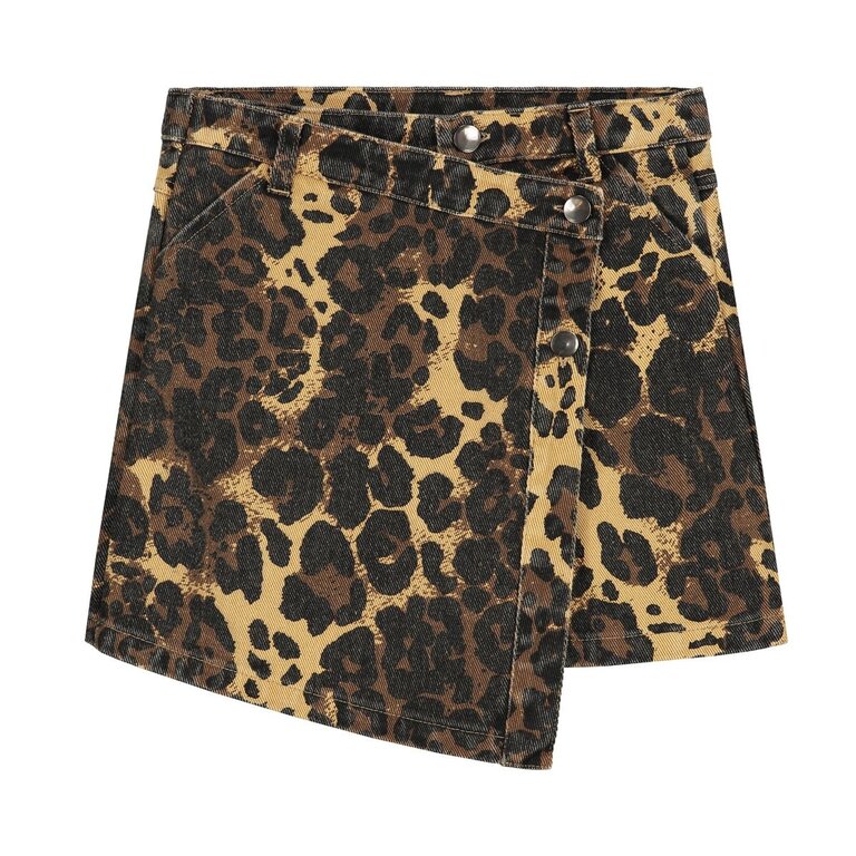 Call me Frankie leopard skirt // brown
