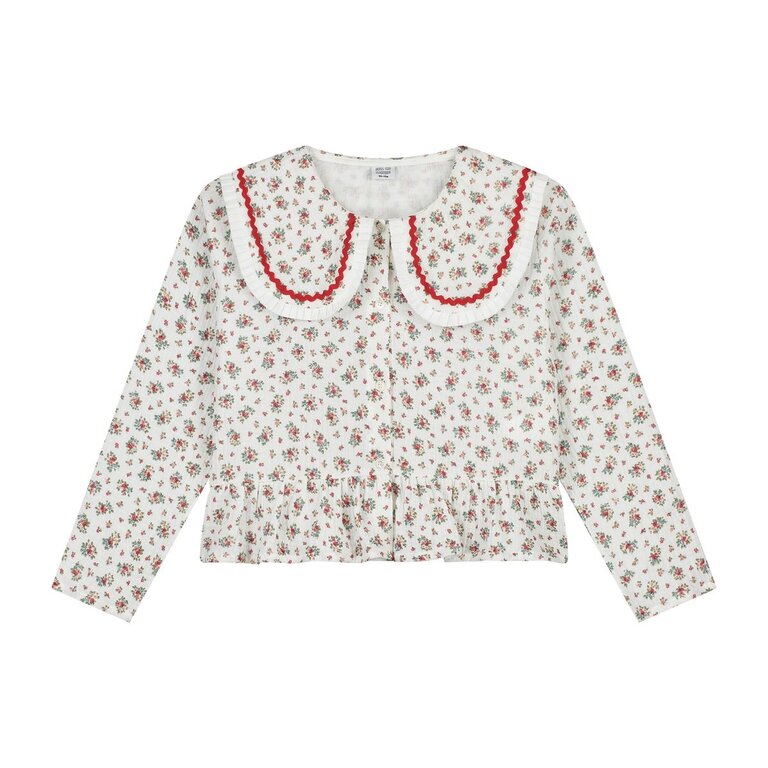 Call me Frankie flower blouse // white