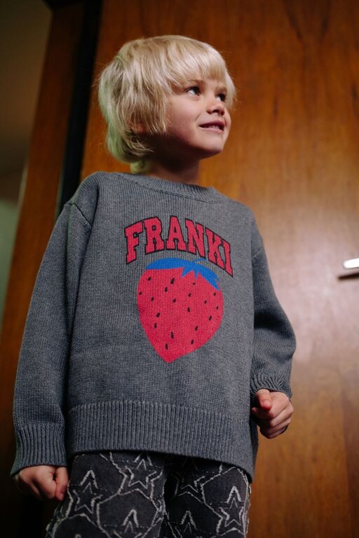 Call me Frankie berry knit // grey