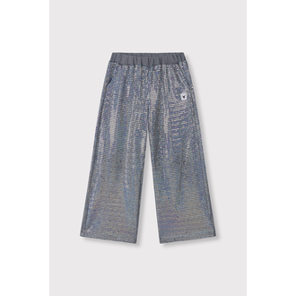 Alix the label wide leg sparkle pants // silver