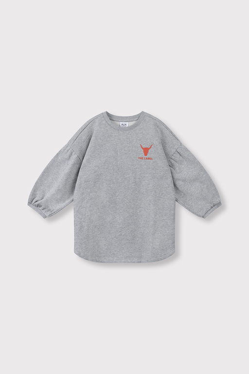 Alix the label sweater dress // soft grey melange