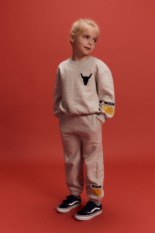 Alix the label label sweater // soft grey melange