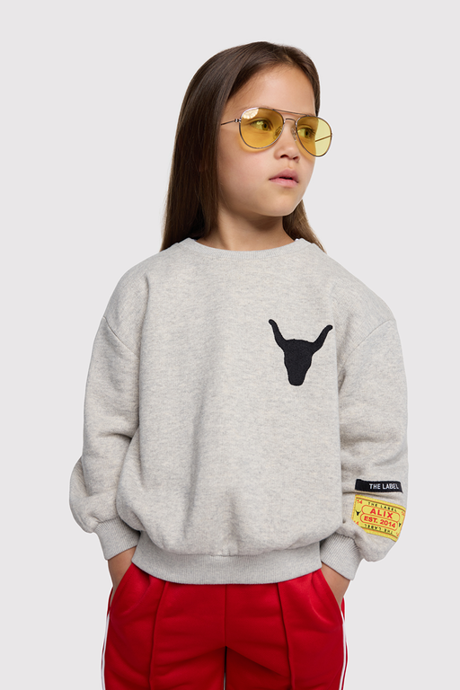Alix the label label sweater // soft grey melange