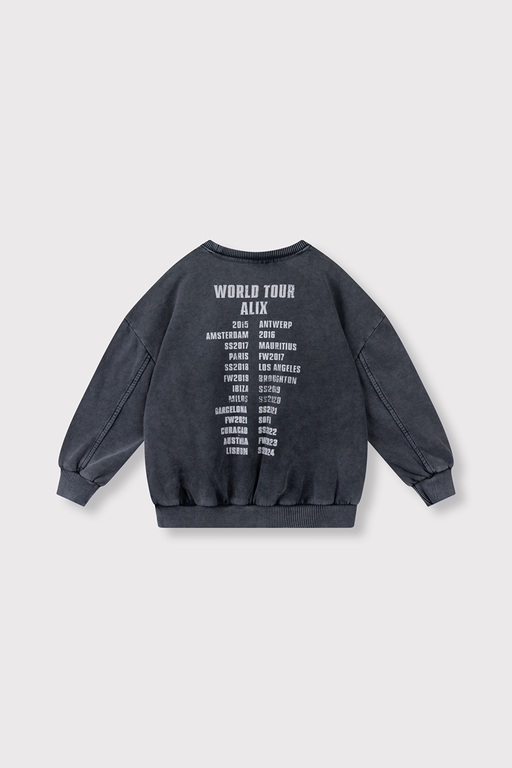 Alix the label alix on tour sweater // charcoal grey