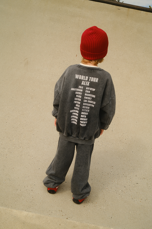 Alix the label alix on tour sweater // charcoal grey