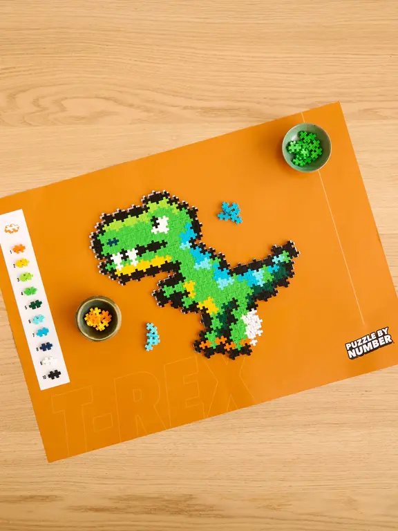 Plus Plus Puzzle by Number // T-Rex (4334)