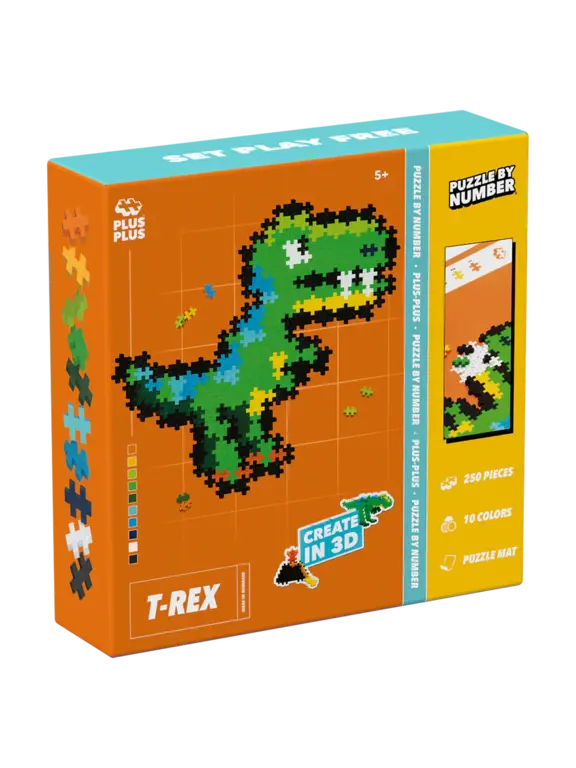 Plus Plus Puzzle by Number // T-Rex (4334)