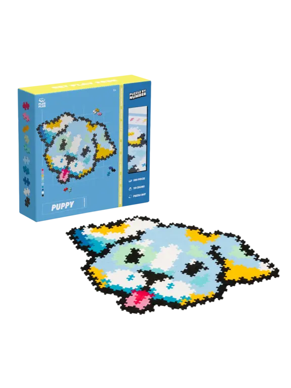 Plus Plus Puzzle by Number // puppy (3961)