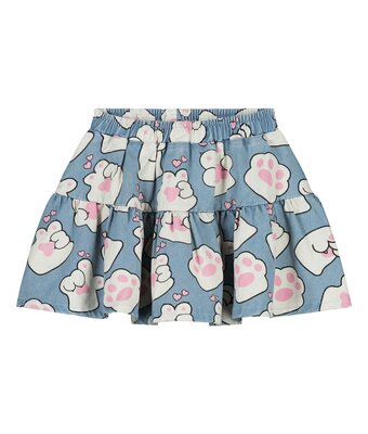fluffykins denim  skirt // light blue