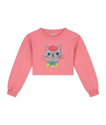 dolly purrton sweater // strawberry pink