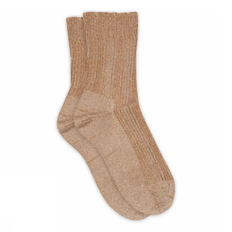 MP Denmark celosia glitter socks 59058 // 858 tawny brown