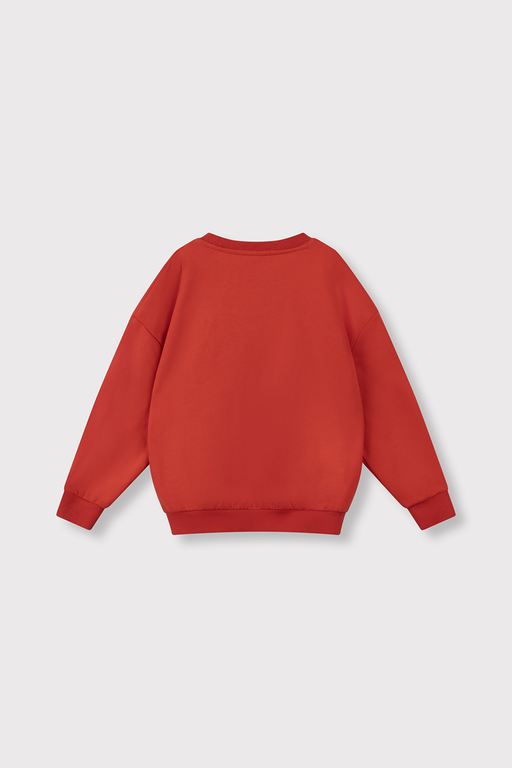 Alix the label label sweater // bright red