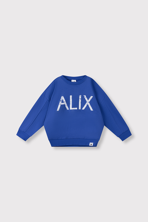 Alix the label alix on tour sweater // intense blue