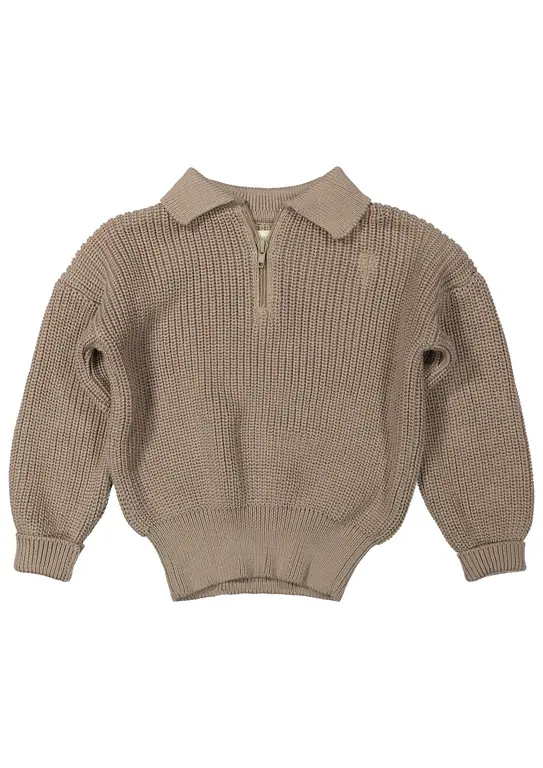 Two You Label pete knitted jumper // brown