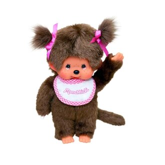 Monchhichi meisje met slab 20cm // roze